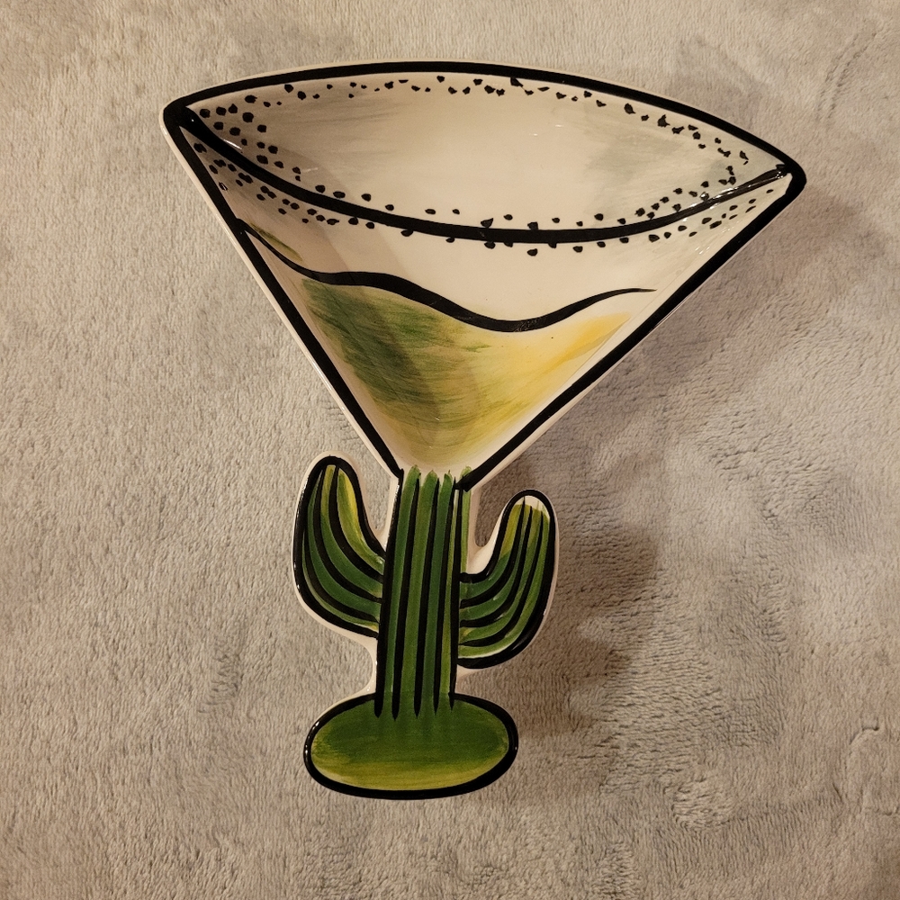 Clay art Cactus margarita dish